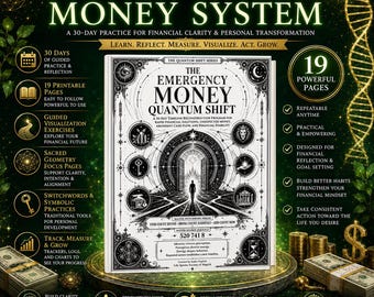 Emergency Money Manifestation Workbook PDF, 30 Day Abundance Journal, Quantum Timeline Shift, Money Mindset & Grabovoi Inspired Codes