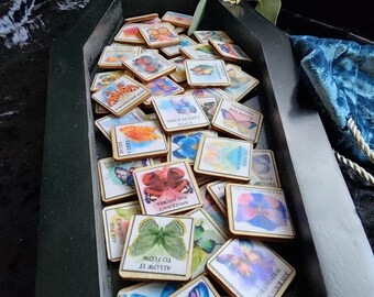 Descarga instantánea de las tabletas del Oráculo de la Mariposa Alas del Destino. Cartas de runas del Tarot Oráculo imprimibles. Incluye folleto e instrucciones.