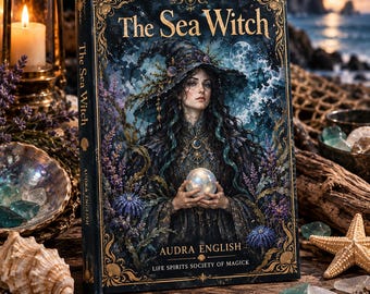 Sea Witch Grimoire Book of Shadows | Ocean Magic and Sea Witchcraft Workbook | Spells, Rituals, Tides & Correspondences | Canva Ebook
