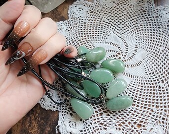 Green Aventurine Pendant Necklace: Wealth & Abundance Stone