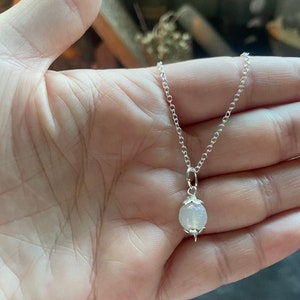 Aura Moonstone Necklace: Witch Protection, Fertility, Love