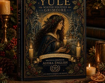Yule Grimoire Printable PDF | Winter Solstice Book of Shadows | 195 Page Interactive Witchcraft Journal | Pagan Ritual Guide | Wicca Sabbat