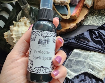 Protection Spray for Shielding, Banishing Negativity Energy Cleansing, Spell-Infused Intention mist, Evil Eye, Creating safe, sacred spaces.