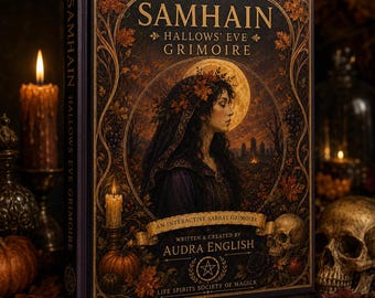 Samhain Grimoire PDF, Book of Shadows Printable, Witchcraft Spells Rituals Recipes, Shadow Work Journal, Wheel of the Year Sabbat