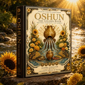 Oshun Grimoire Printable, 72-Page Goddess Workbook, Altar Kit, Spells, Tarot and Oracle Cards