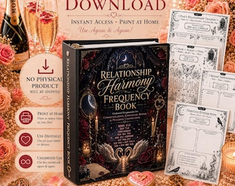 Beziehungs-Harmonie Frequenz-Buch Grabovoi Inspiriertes Frequenz-Arbeitsbuch für Liebe & Romantik. Sofort Download. Digitale Drucke