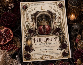 Persephone Göttin Grimoire zum ausdrucken, 72 Seiten Arbeitsheft, Buch der Schatten, Altar Kit, Tarot, Canva Download