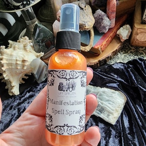 Manifestation Spell Spray for Goals, Abundance & Success, law of attraction, quantum physics in action, anchor affirmations, vision board.
