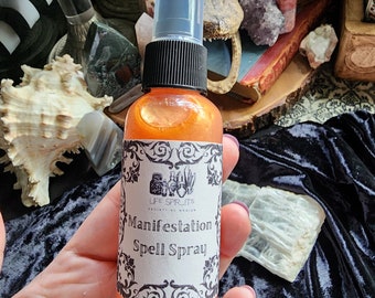 Manifestation Spell Spray for Goals, Abundance & Success, law of attraction, quantum physics in action, anchor affirmations, vision board.