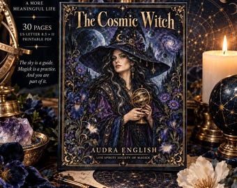 The Cosmic Witch Astrology Workbook | 30 Page Printable Grimoire, Birth Chart, Zodiac & Planet Guide | Witchcraft Book of Shadows PDF
