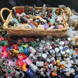 Witch Crystal Confetti Mix: Crystals, Charms, Herbs & More