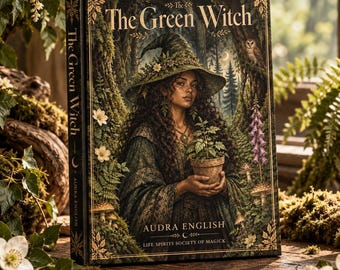 The Green Witch | Green Witchcraft Grimoire & Plant Magic Workbook | Botanical Book of Shadows, Printable Witch Journal