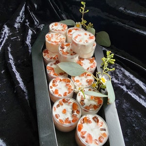 Carnelian Manifestation Momentum Spell Candle to Provide Confidence, Motivation, Empowerment, Success and Manifestation. Full Instructions.