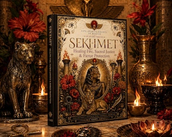 Sekhmet Goddess Grimoire Printable, Egyptian Goddess Workbook, Digital Altar Kit, Witchcraft Journal, Oracle Cards, Book of Shadows Pages