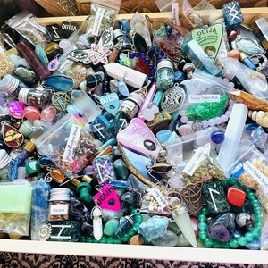 Witch Crystal Confetti Mix: Crystals, Jewelry, Herbs & Charms