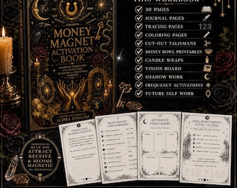 Money Magnet Quantum Coded Workbook for Abundance, Receiving and Wealth Mindset Transformation. Instant digital download and printables