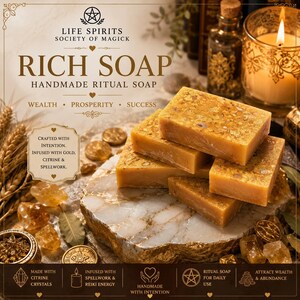 Filthy Rich Abundance Attracting Soap. Spellwork by lifespiritssocietyofmagick.com. Tons of success stories! Wealth, prosperity, and money. image 2
