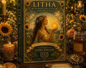 Litha Grimoire Printable PDF | Summer Solstice Book of Shadows | Wheel of the Year Sabbat Journal | Witchcraft Planner | Wiccan Digital Down