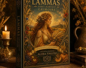 Lammas Grimoire Printable PDF | 198-Page Lughnasadh Book of Shadows | Wheel of the Year Sabbat Journal | Witchcraft Planner | Rituals,