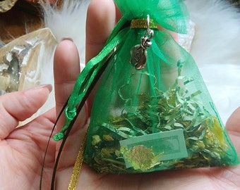 Money Mojo Gris Gris Bag.  prosperity, abundance, cash, affluence, and success. Hoodoo spell, crystals, magick talisman.