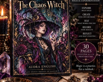 The Chaos Witch Workbook | Chaos Magick Grimoire, Sigil Magic & Spellwork Guide | Printable Book of Shadows | Witchcraft PDF Canva