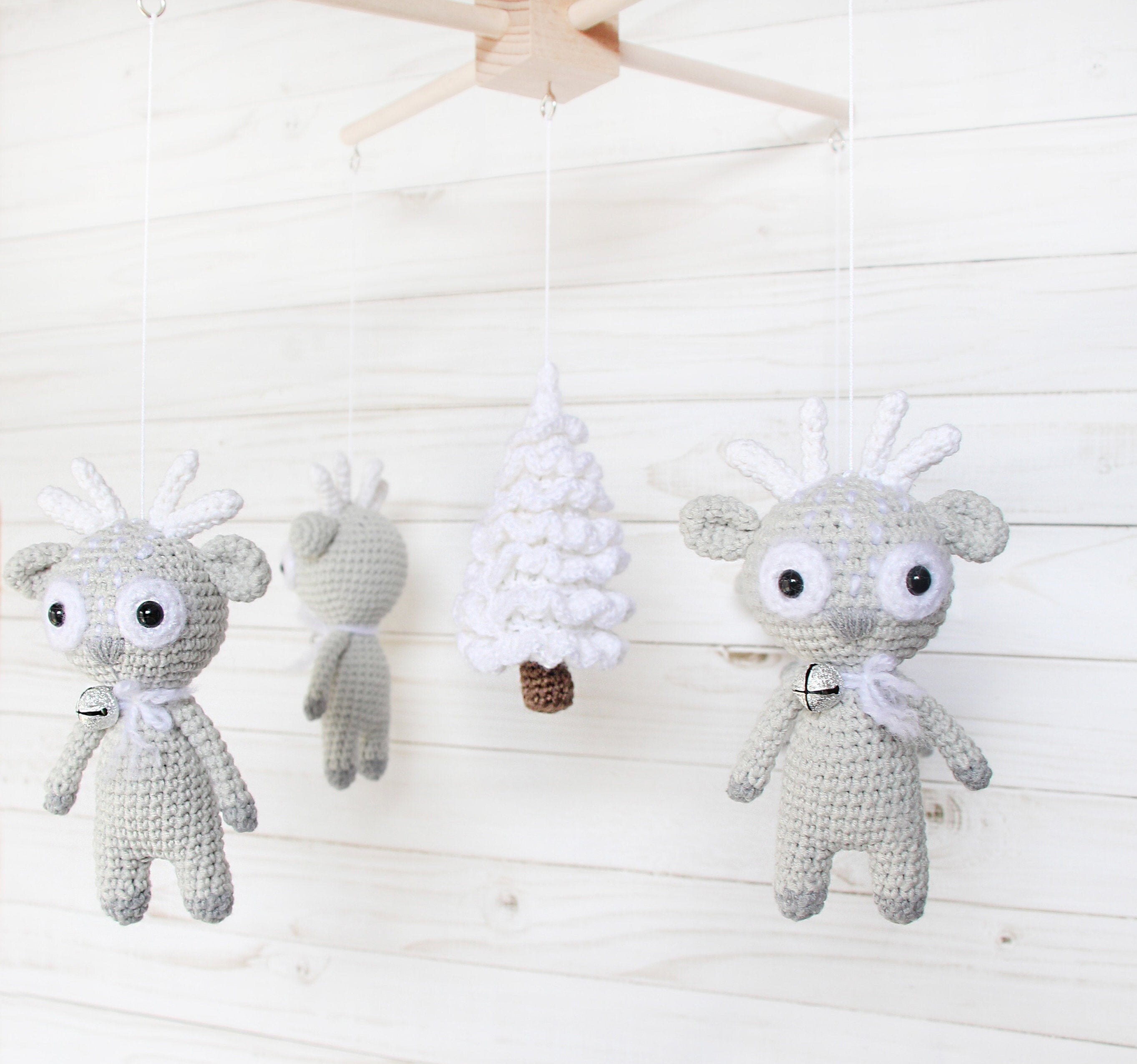 Deer baby mobile Fawn mobile Woodland mobile Forest nursery Etsy