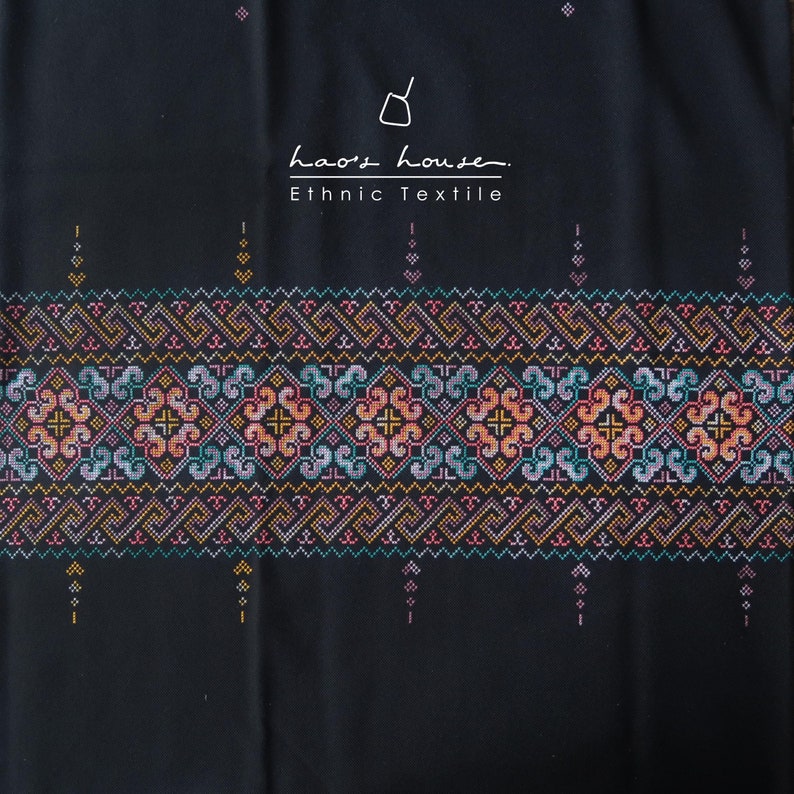 Hmong Finished Crossstitch Fabrichill Tribe Textileboho Etsy