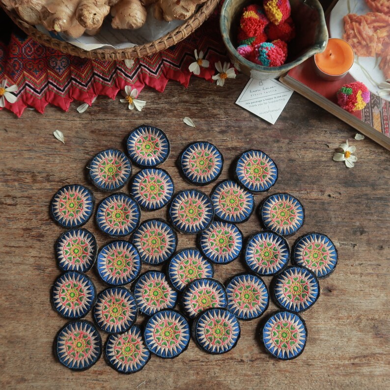 Bohemian Supply Material for Crafts,OLD patchesx13 Hmong Embroidery Patches,Vintage Boho