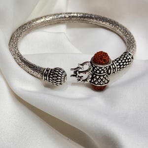 7 mukhi Rudraksha Bracelet, 925 silver Oxidized Bracelet, Genuine Rudraksha adjustable bracelet, Nepalese seed, Rudraksha Shiva bracelet