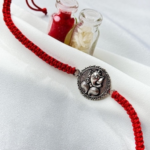 925 Silver Vinayaka Rakhi,  Divine Rakhi with Red Thread, Spiritual Hindu Rakhi, Auspicious Gift for Brother, Raksha Bandhan Bracelet,