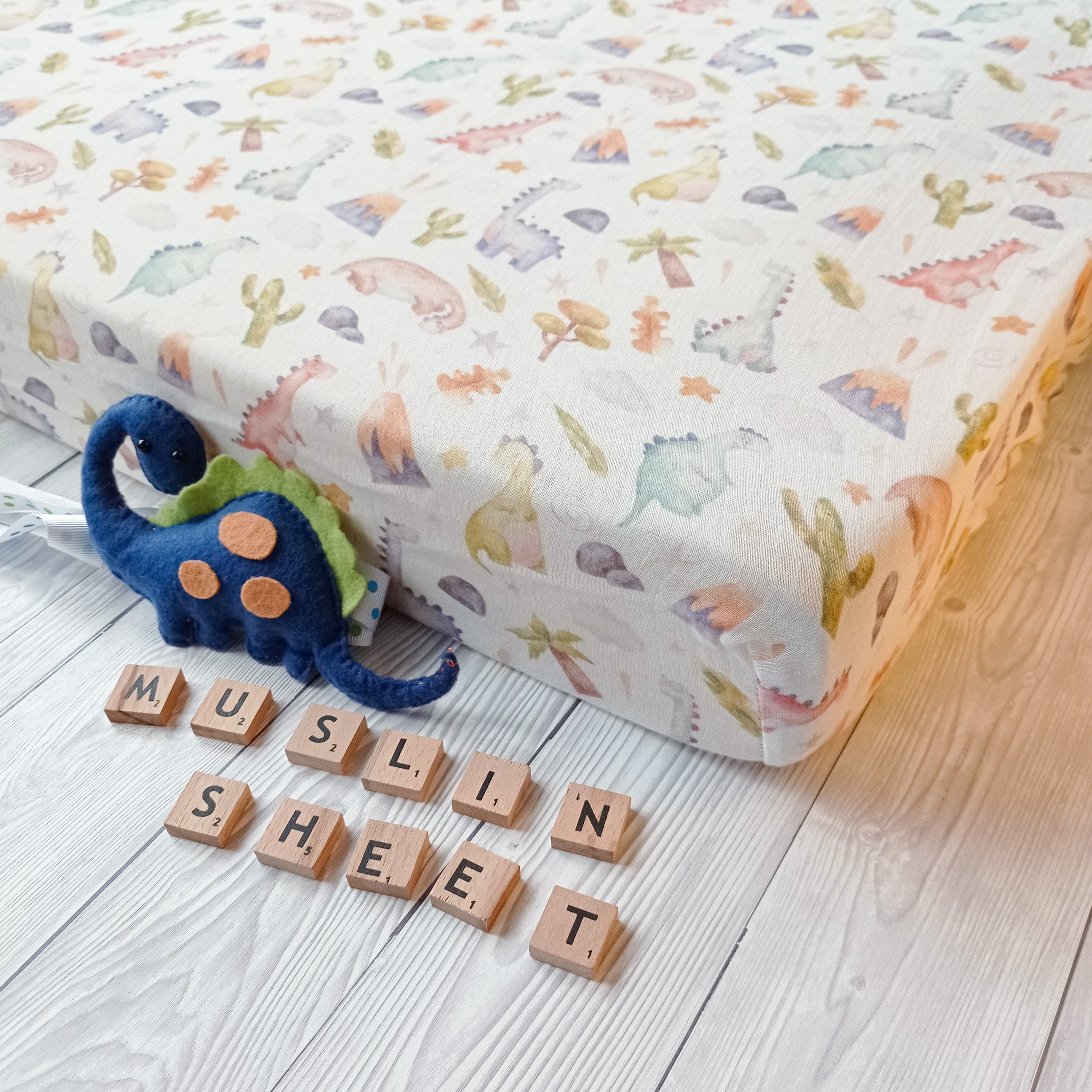 Dinosaur fitted cot sheet hotsell