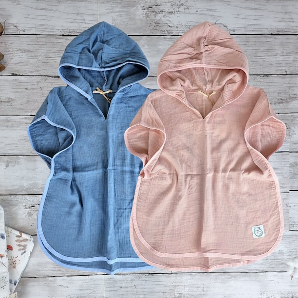 Hooded Poncho Towel Etsy