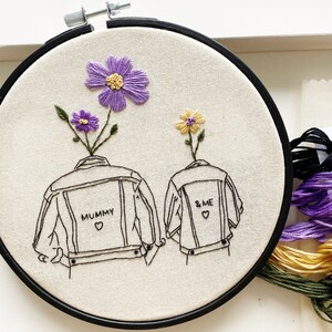 My Mummy & Me / Feminist Hoop Art / Embroidery Kit / DIY embroidery / Female Gift / Stitching Gift / Modern Embroidery