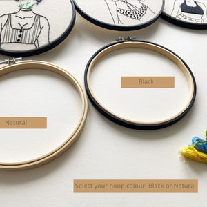 Sie ist Schönheit, Feministische Hoop Art, Anfänger Stickdatei, DIY Stickdatei, Weibliches Geschenk, Sticken Geschenk, Moderne Stickdatei, Bastelset Bild 6