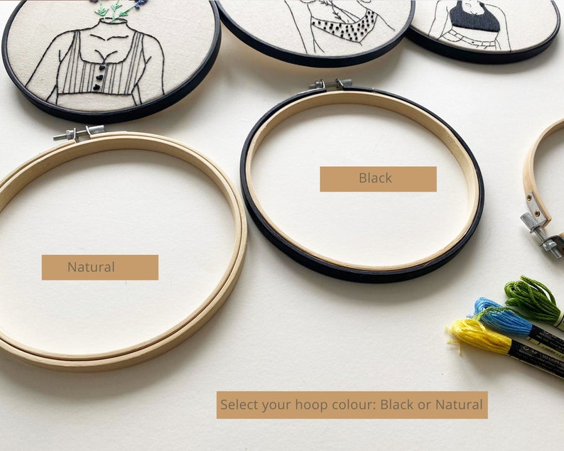 Sie ist Schönheit, Feministische Hoop Art, Anfänger Stickdatei, DIY Stickdatei, Weibliches Geschenk, Sticken Geschenk, Moderne Stickdatei, Bastelset Bild 6