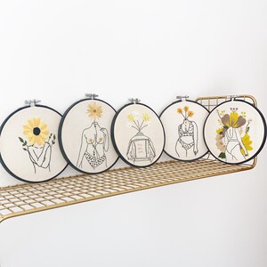 She is Beauty, Feminist Hoop Art, Beginners Embroidery Kit, DIY embroidery, Female Gift, Stitching Gift, Modern Embroidery, craft kit image 8