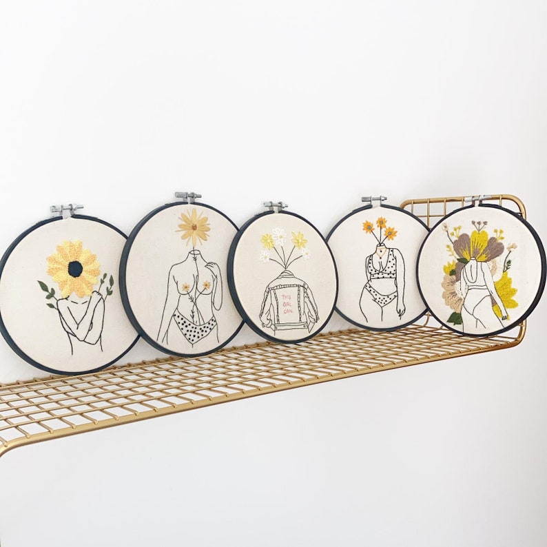 She is Beauty, Feminist Hoop Art, Beginners Embroidery Kit, DIY embroidery, Female Gift, Stitching Gift, Modern Embroidery, craft kit zdjęcie 8