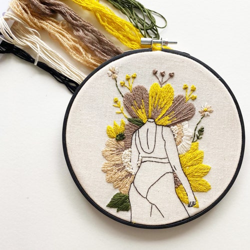 Flourish / Feminist Hoop Art / Embroidery Kit / DIY embroidery / Female Gift / Stitching Gift / Modern Embroidery