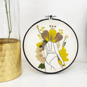 Flourish / Feminist Hoop Art / Embroidery Kit / DIY embroidery / Female Gift / Stitching Gift / Modern Embroidery image 3