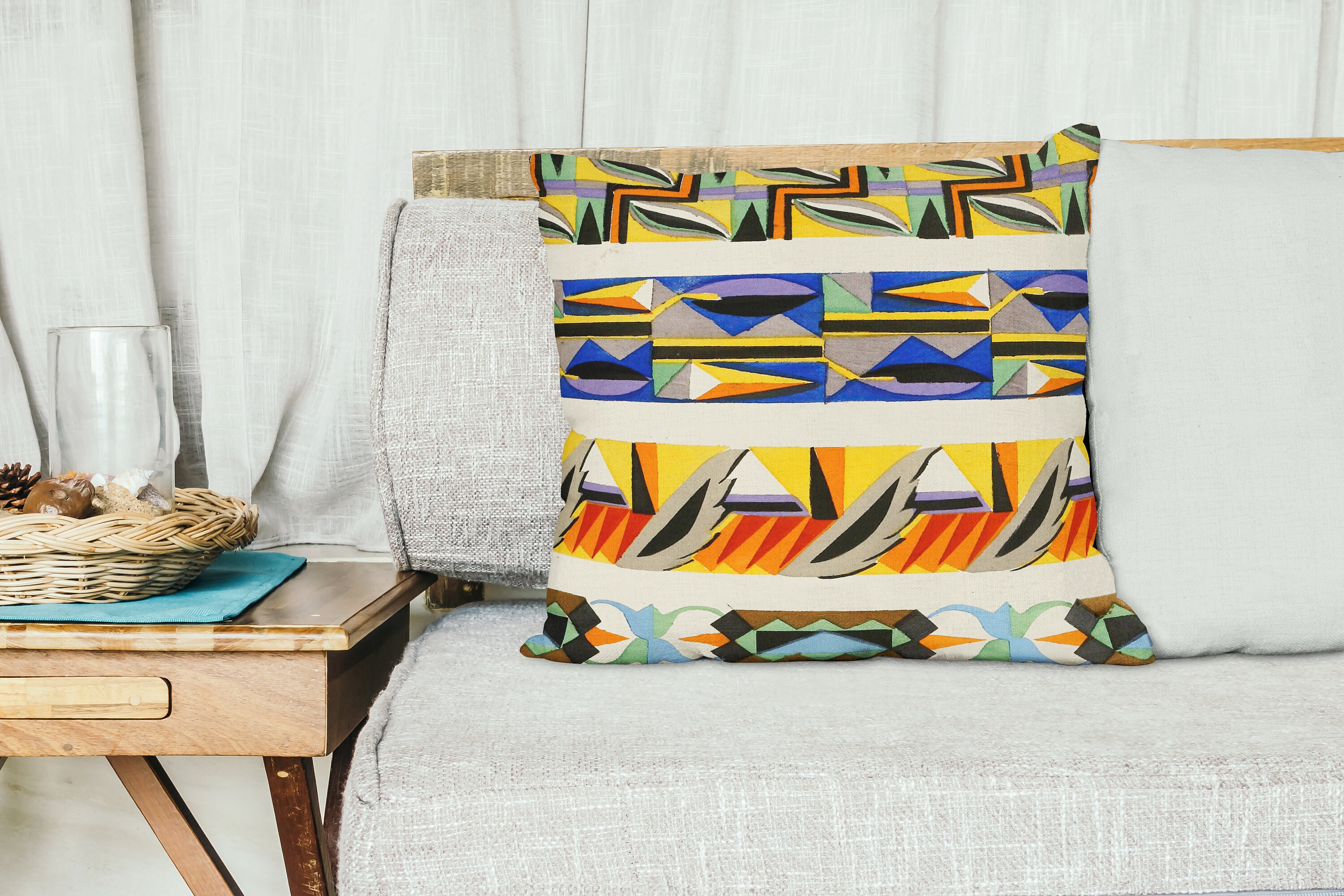 Unique Geometric/abstract Cushion in Soft Linen. Christian - Etsy UK