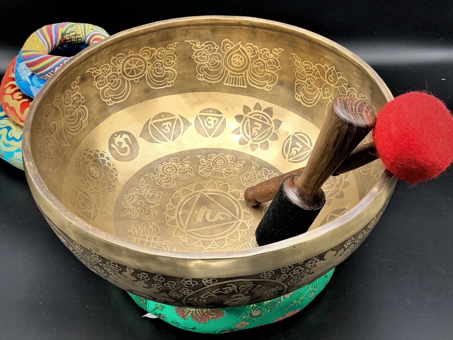 12 Inch Chakra Singing Bowl Tibetan Singing Bowl Handmade in Etsy