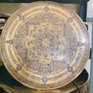Full Faced Mandala Gong- hand crafted- Beautiful artistry- Sizes Available from 16 inches to 26 inches- Best Sound quality- Light weighted