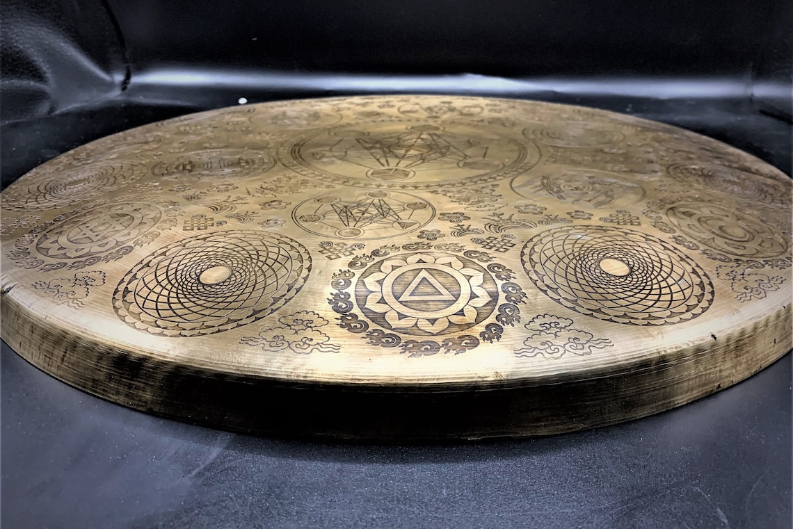 Unique and Beautiful Tibetan Gong Bell Absolute Handcarved Etsy