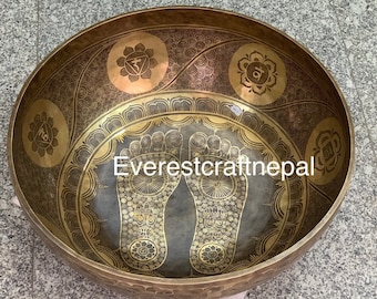 Extra Large Buddha Feet Singing Bowl: Handmade Meditation Sound Therapy