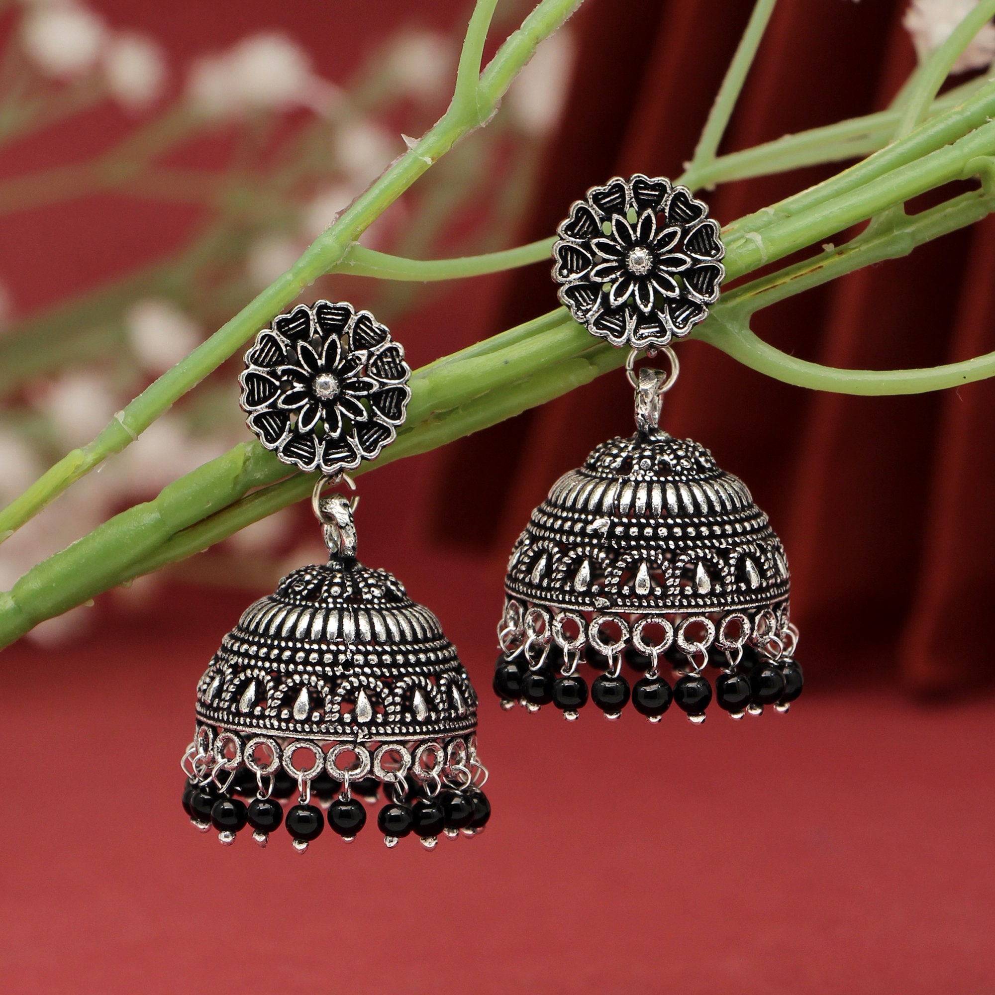 Buy online Silver Metal Jhumka Earring from fashion jewellery for Women by  Abhinn for ₹309 at 79% off | 2024 Limeroad.com