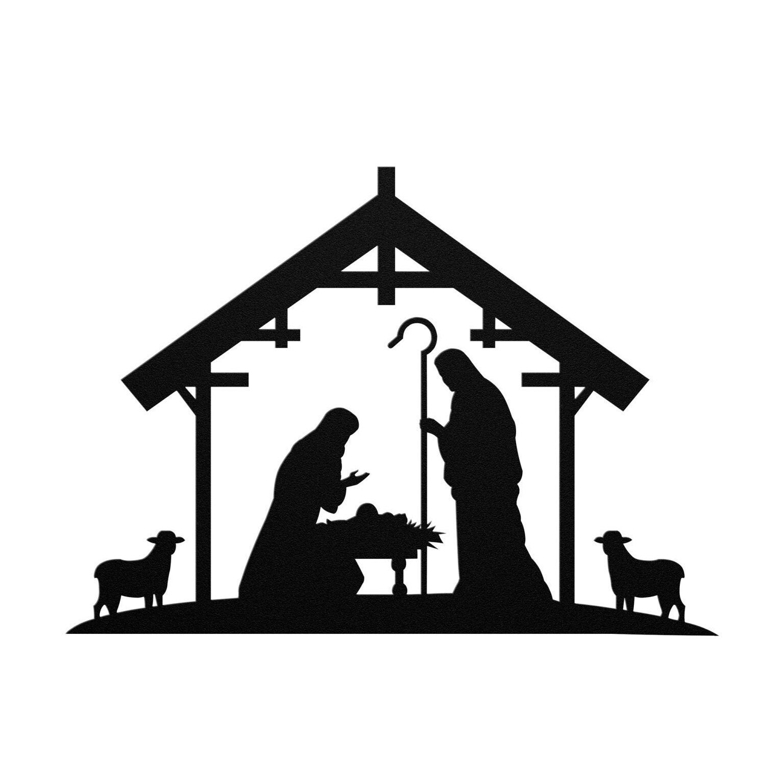 Manger Scene Style 1 Metal Wall Art Etsy Canada