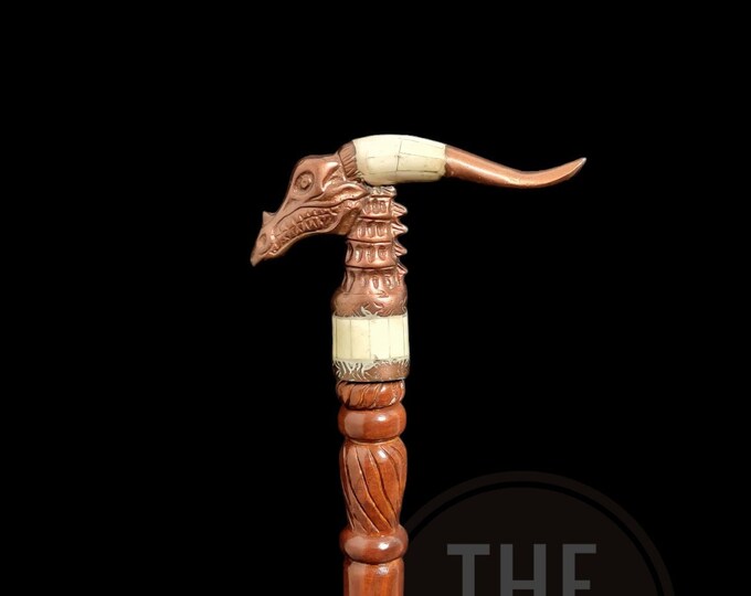 Victorian Cane dragons stick Walking Stick Cane-AL Steampunk Handle Walking Wooden Cane Game of Thrones dragons Walking stick Dragons cane