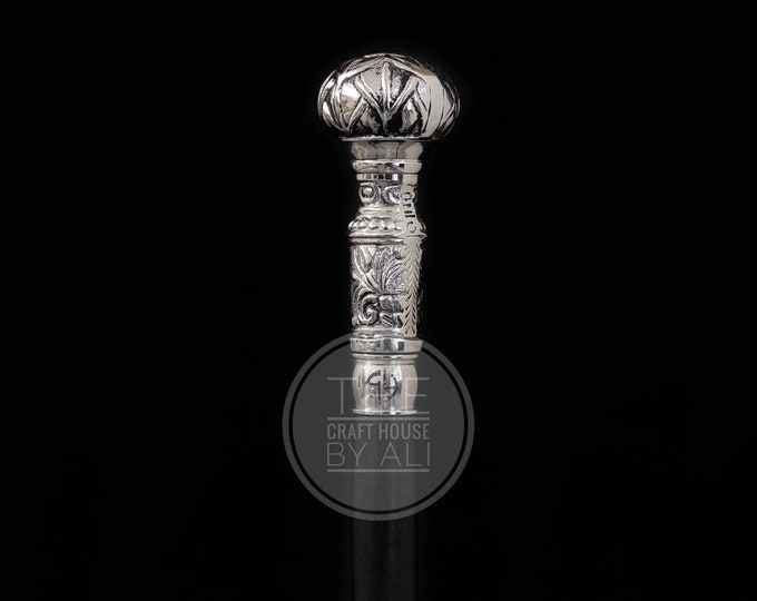 Victorian Walking cane brass walking stick sterling silver looking like cane jogging cane walking stick cane stick walking