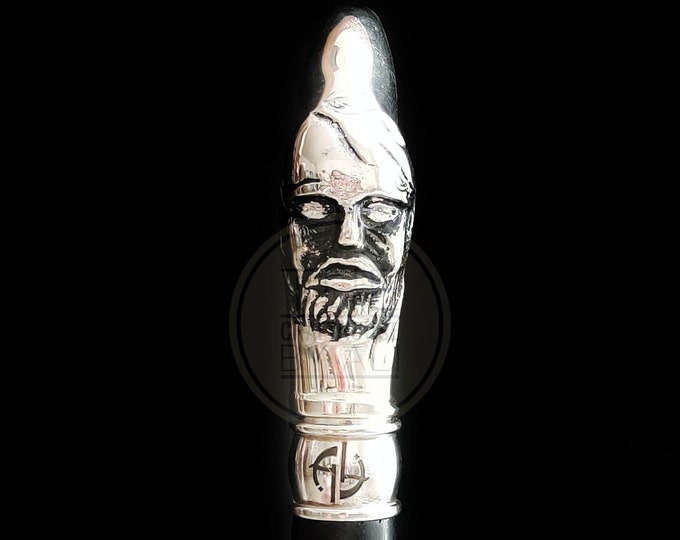 Victorian Brass walking stick ghost handel Walking cane walking stick brass handel stick wooden stick joging cane