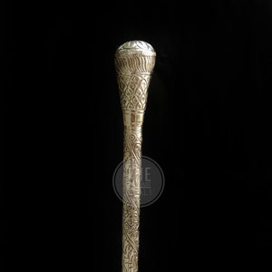 vintage brass Silver Cane Wooden Walking Stick Handle Knob Gift Antique personalized gifts